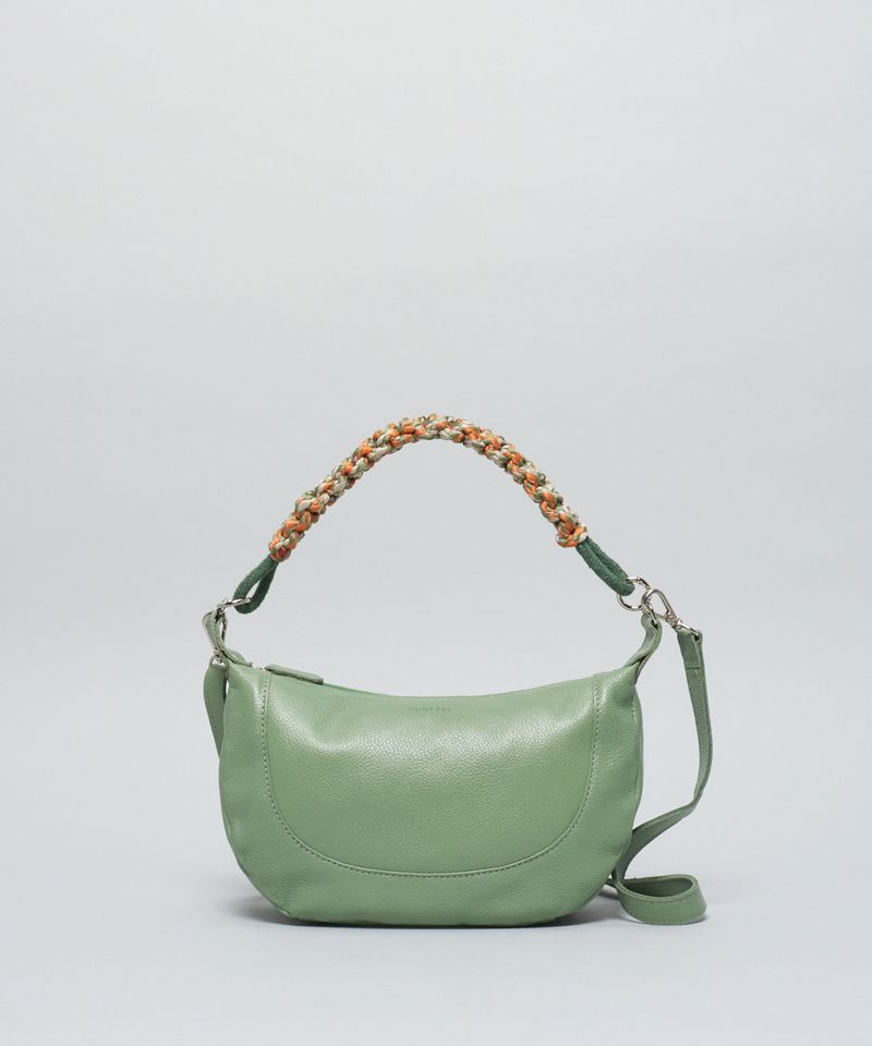 Bolsa m Couro Macrame - Pistache u - pistache