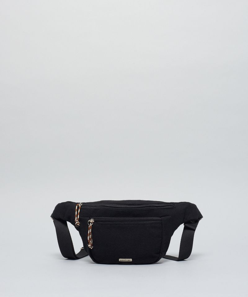 Pochete Lona Ana - Preto u - preto