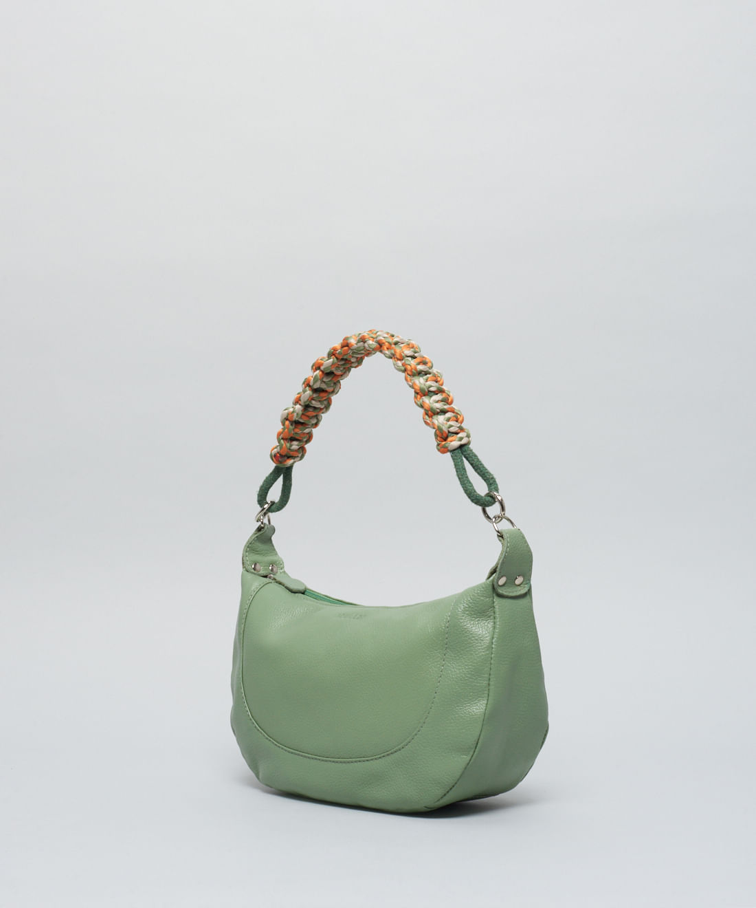 Bolsa m Couro Macrame - Pistache - Imagem 3