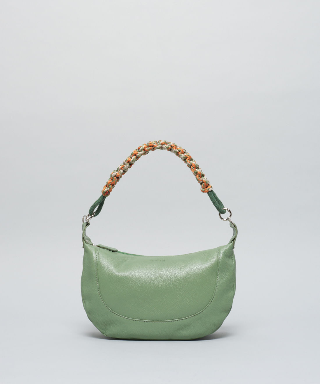 Bolsa m Couro Macrame - Pistache - Imagem 4