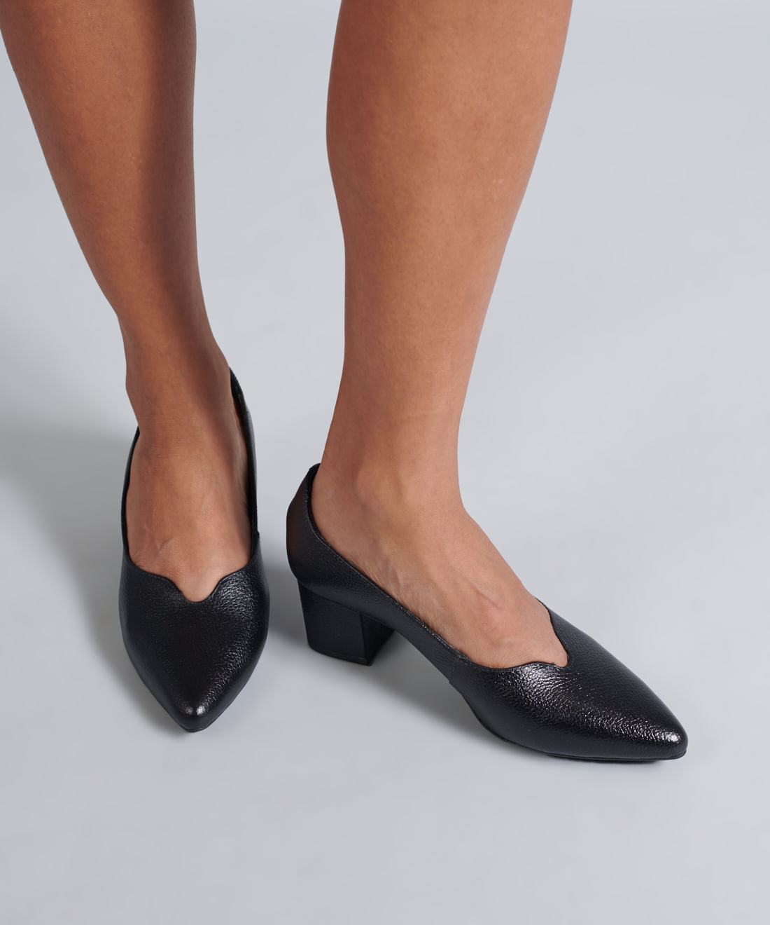 Scarpin Couro Mariana - Preto - Imagem 10