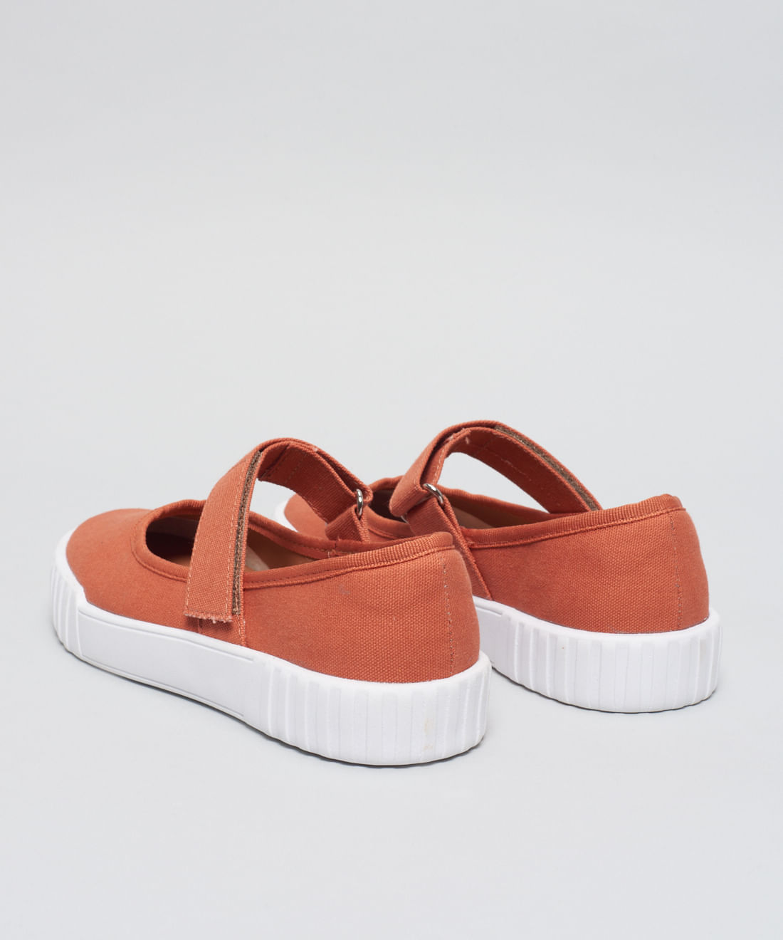 Sapatilha Lona Tira Velcro - Tangerina - Imagem 8