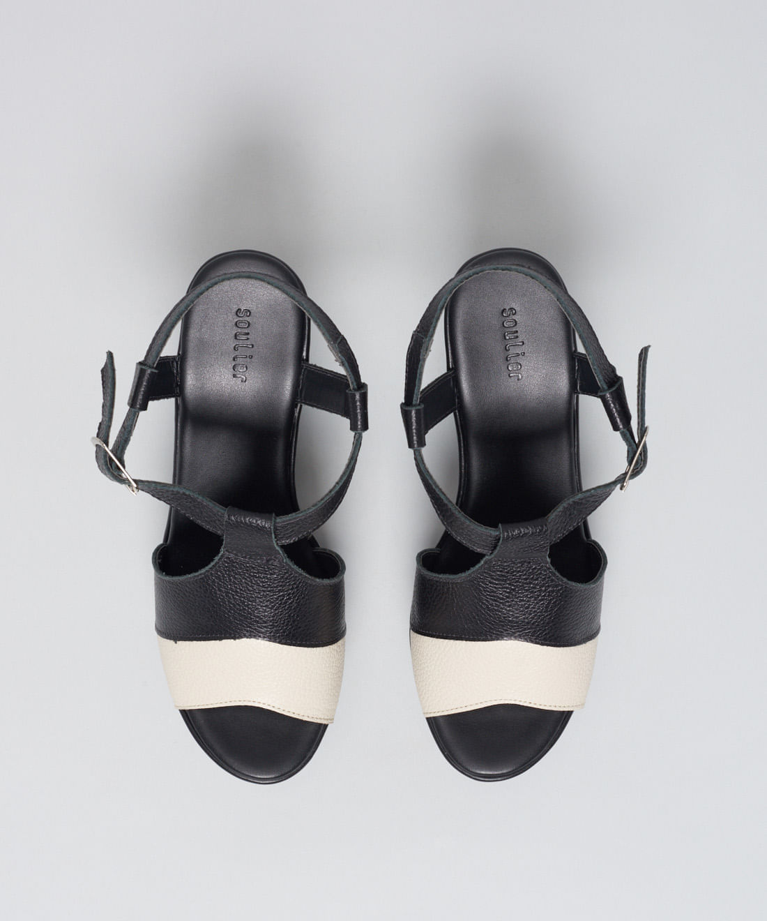 Meia Pata Village Couro - Preto/Off White - Imagem 29