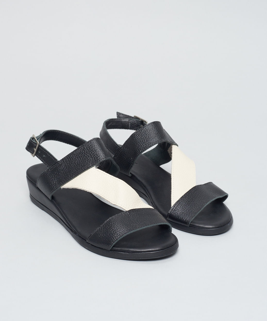 Anabela Couro Tiras Debora - Preto - Imagem 17