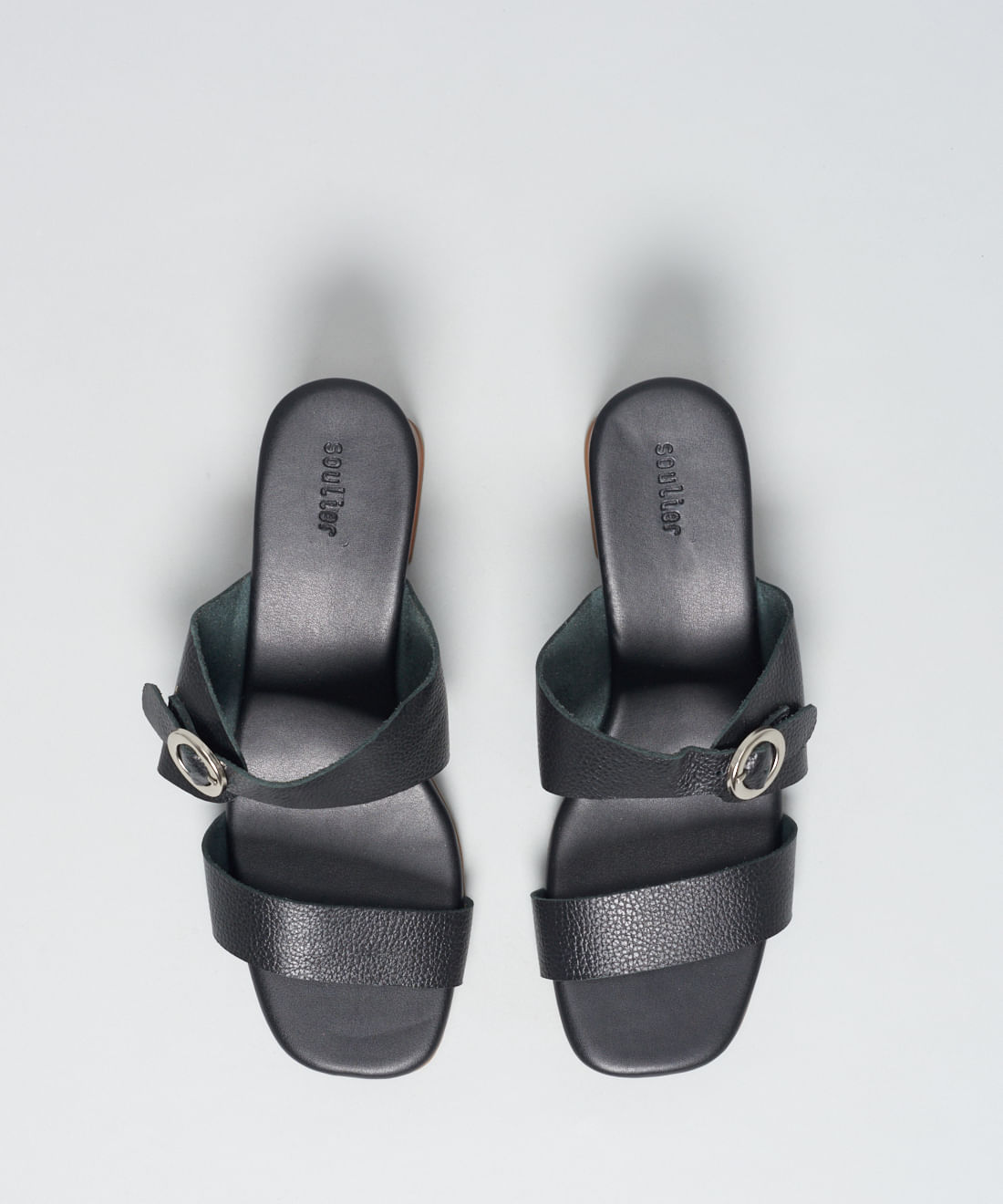 Sandalia Media Couro Helena - Preto - Imagem 12