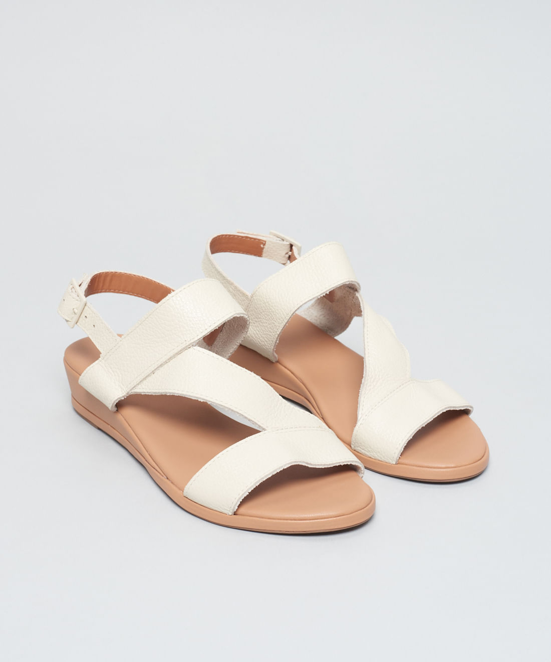 Anabela Couro Tiras Debora - Offwhite - Imagem 22