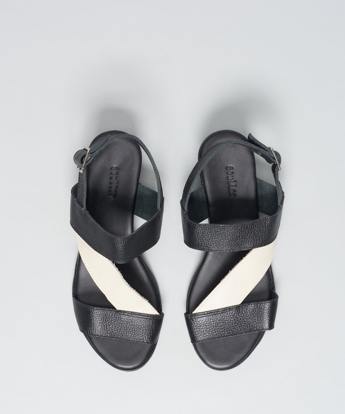 Anabela Couro Tiras Debora - Preto - Imagem 14