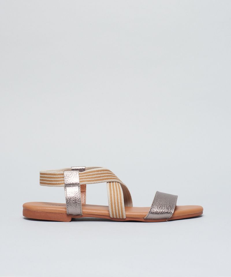 Rasteira Basica Couro Elastico - Onix 37 - onix