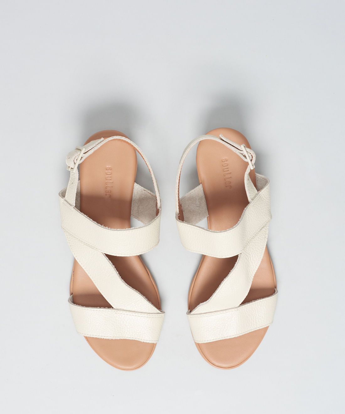 Anabela Couro Tiras Debora - Offwhite - Imagem 34