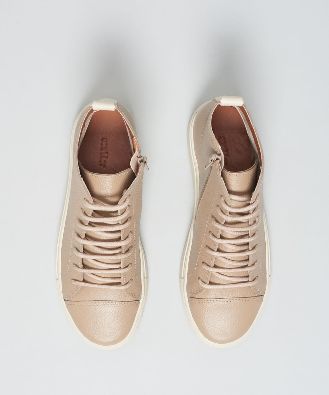 Tenis Couro Medio Ziper - Aveia - Imagem 34