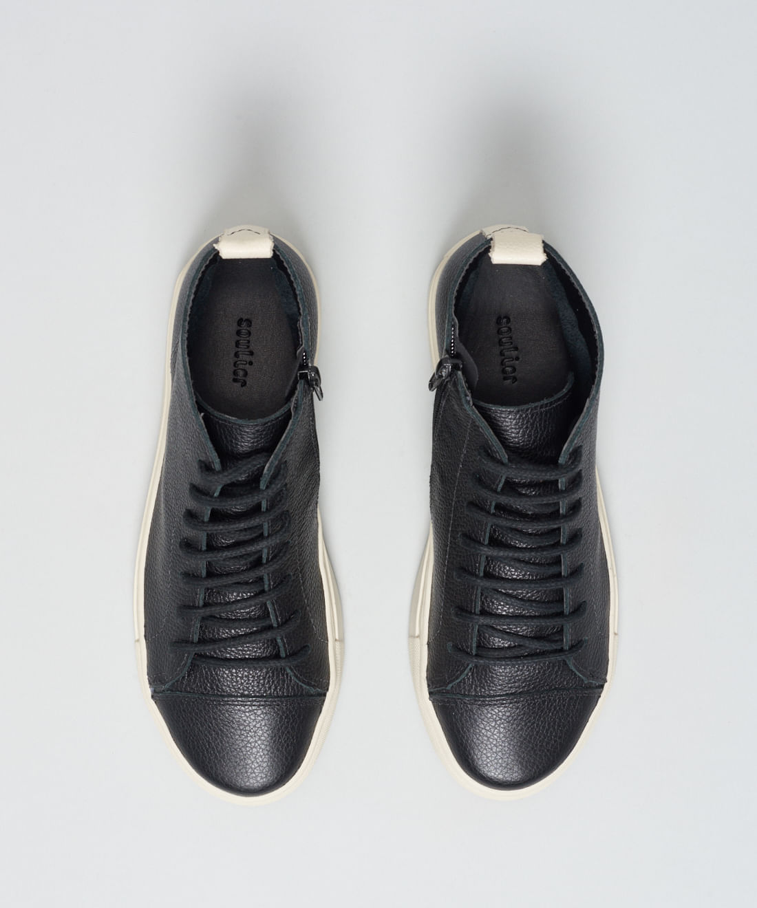 Tenis Couro Medio Ziper - Preto - Imagem 24