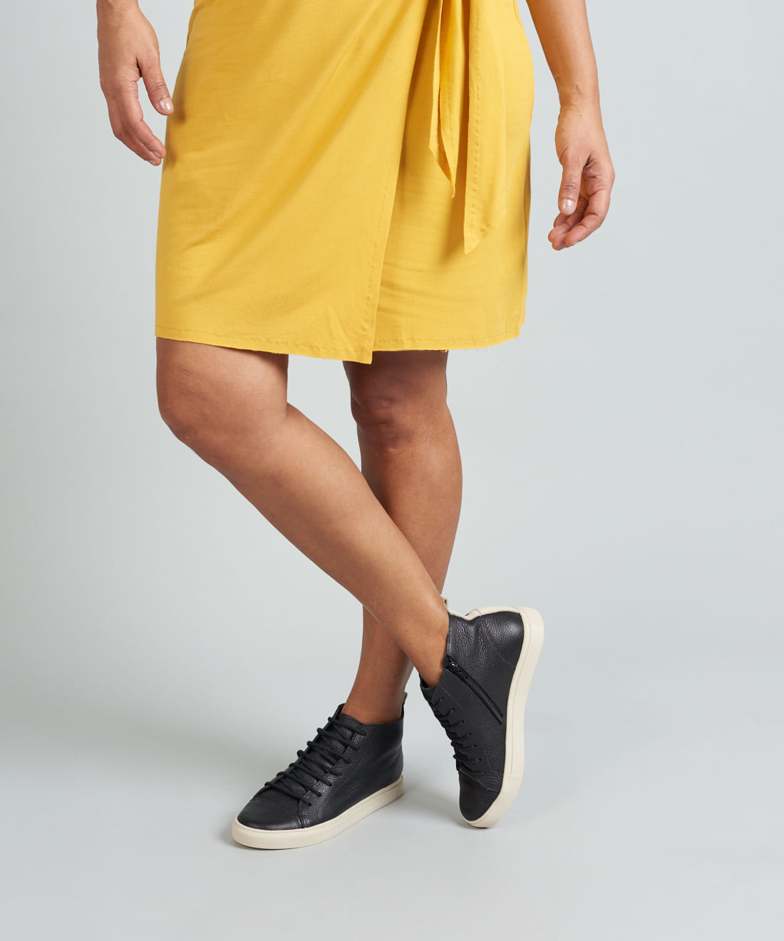 Tenis Couro Medio Ziper - Preto - Imagem 40