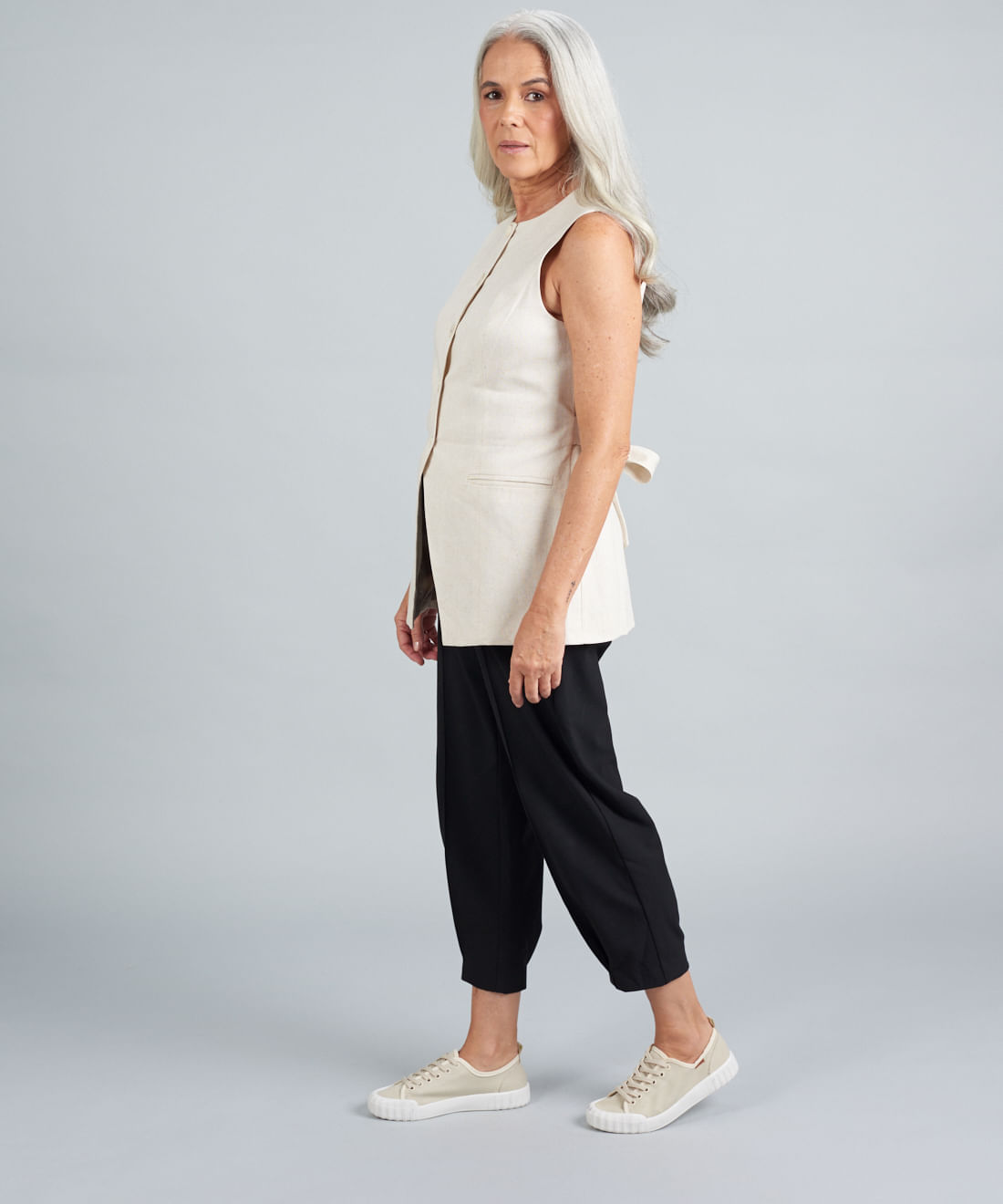 Tenis Lona Traseiro - Offwhite - Imagem 6
