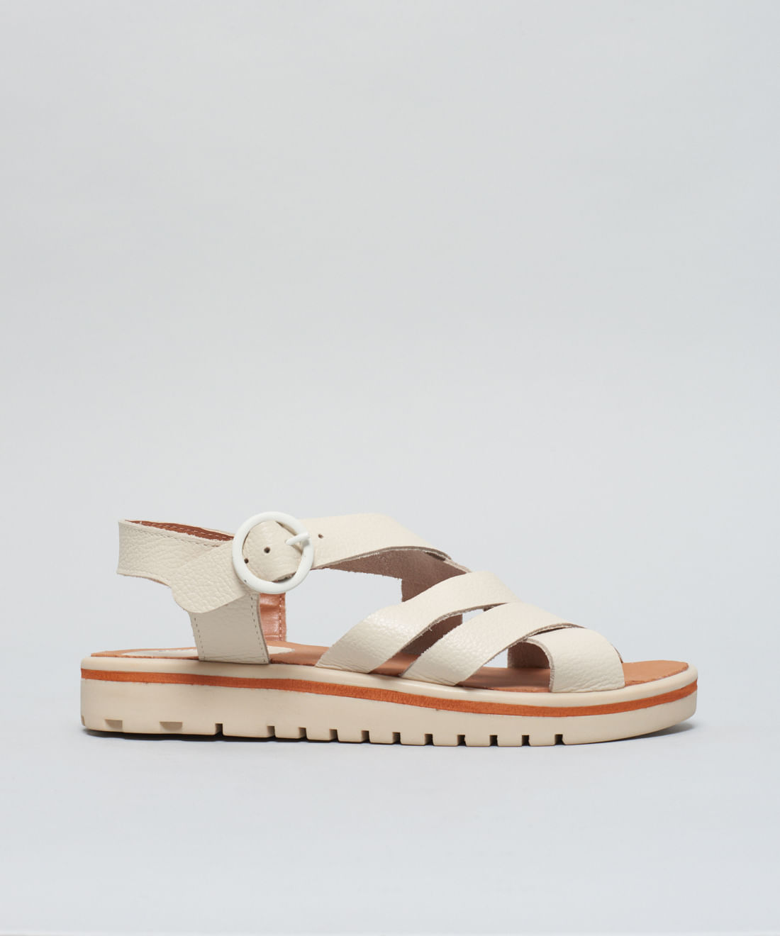 Rasteira Tratorada Multitiras - Offwhite - Imagem 11