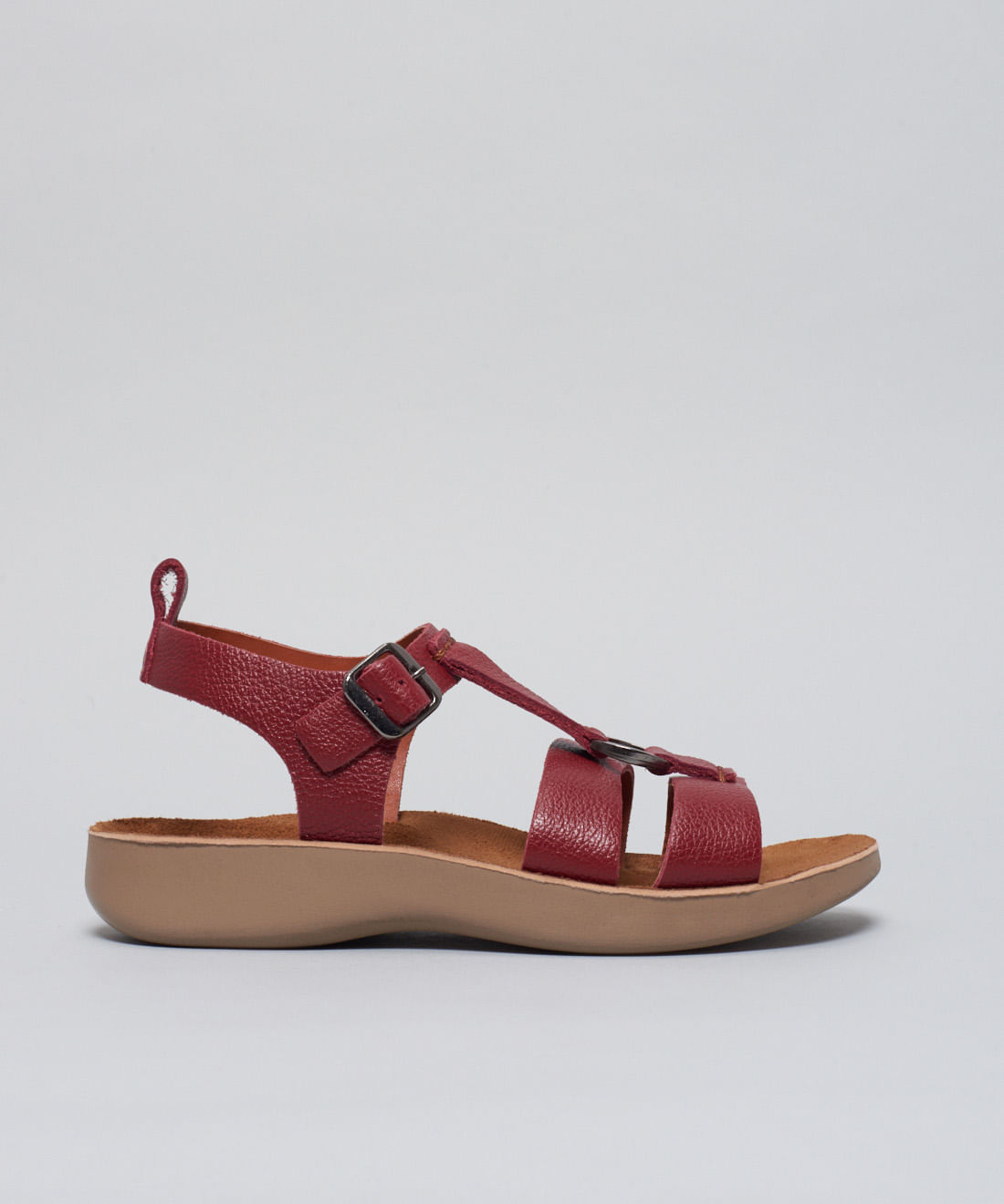 Rasteira Couro Argola - Merlot - Imagem 21