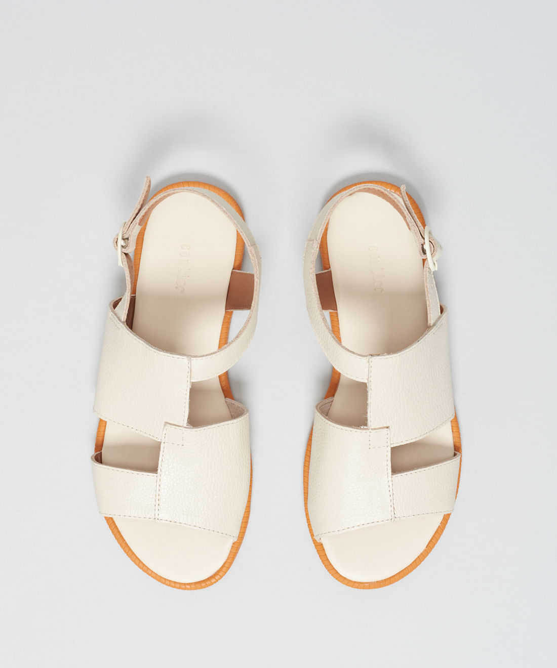 Rasteira Couro Sobreposicao - Offwhite - Imagem 34