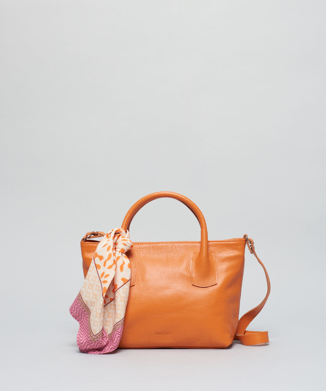 Bolsa m Couro Lenco - Tangerina