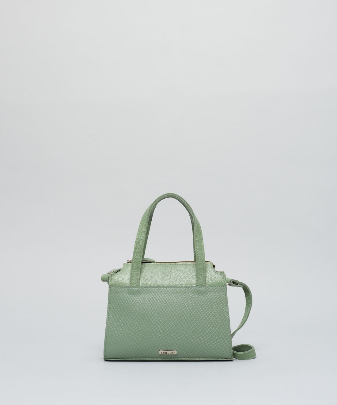 Bolsa p Couro Escama - Pistache