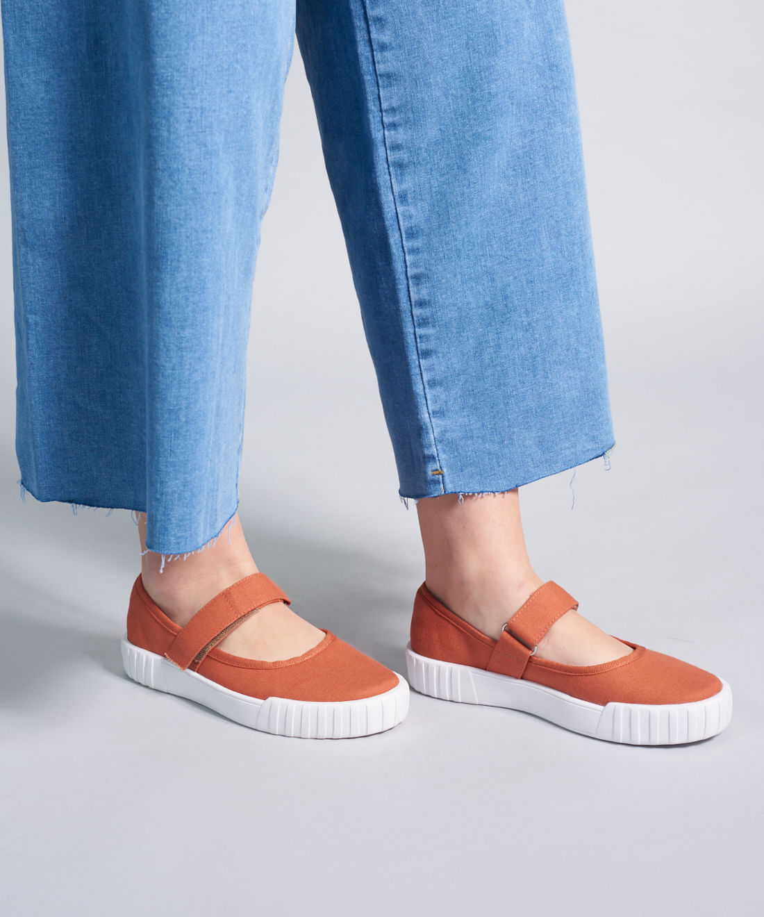 Sapatilha Lona Tira Velcro - Tangerina - Imagem 25