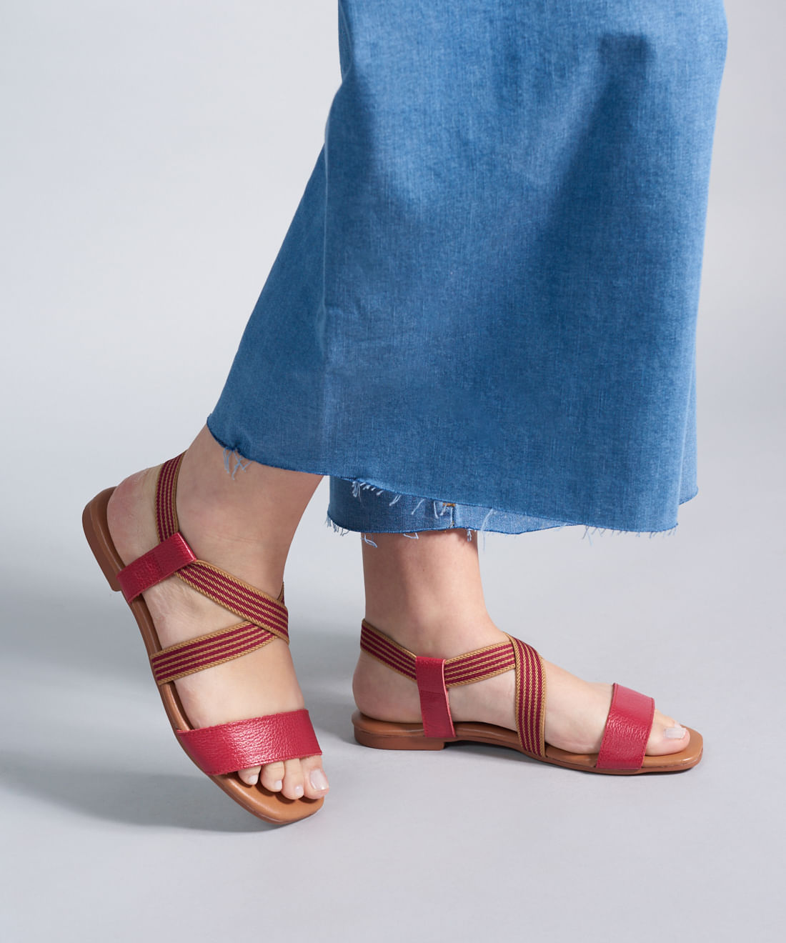 Rasteira Basica Couro Elastico - Flor De Lotus - Imagem 20