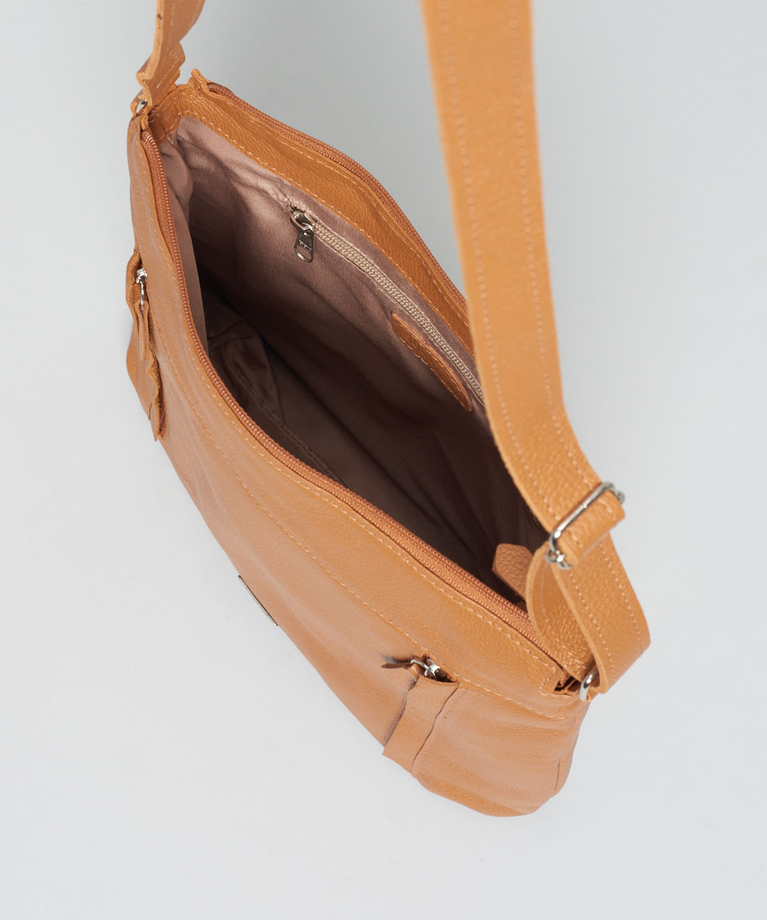 Bolsa m Couro Natalia - Caramelo - Imagem 3