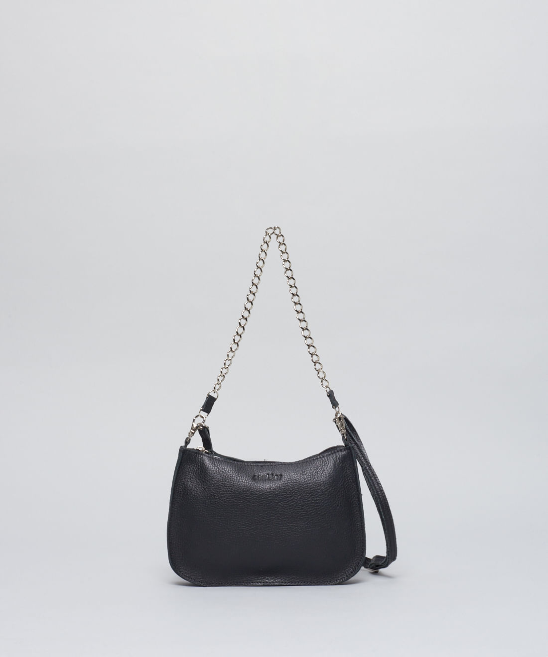 Bolsa p Couro Corrente - Preto