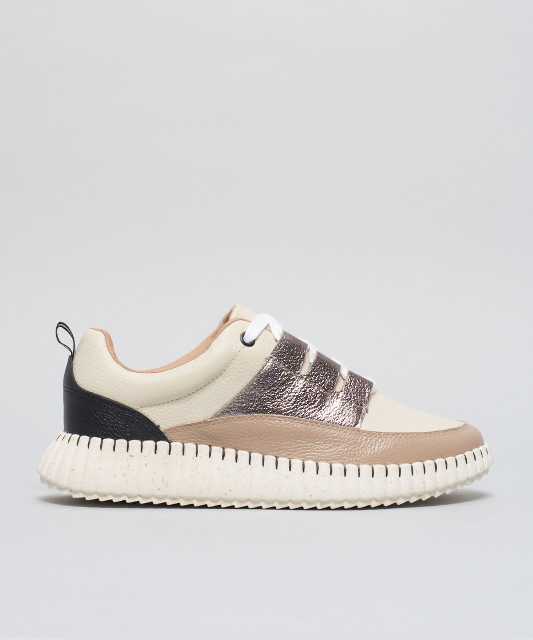 Tenis Couro Maya - Offwhite