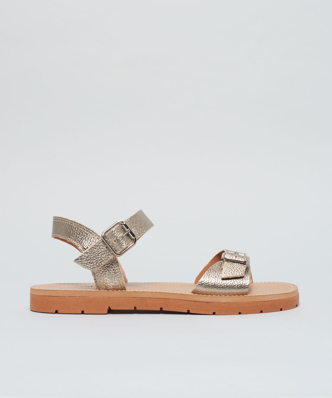 Rasteira Couro Fivelas - Prata Velho - Imagem 11