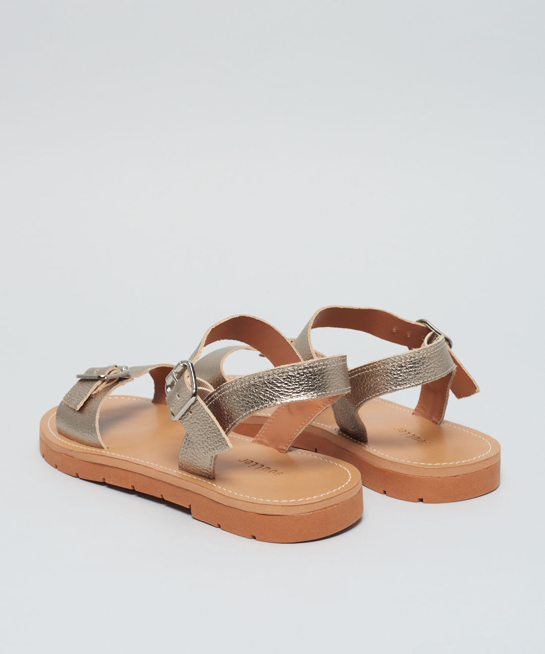 Rasteira Couro Fivelas - Prata Velho - Imagem 28