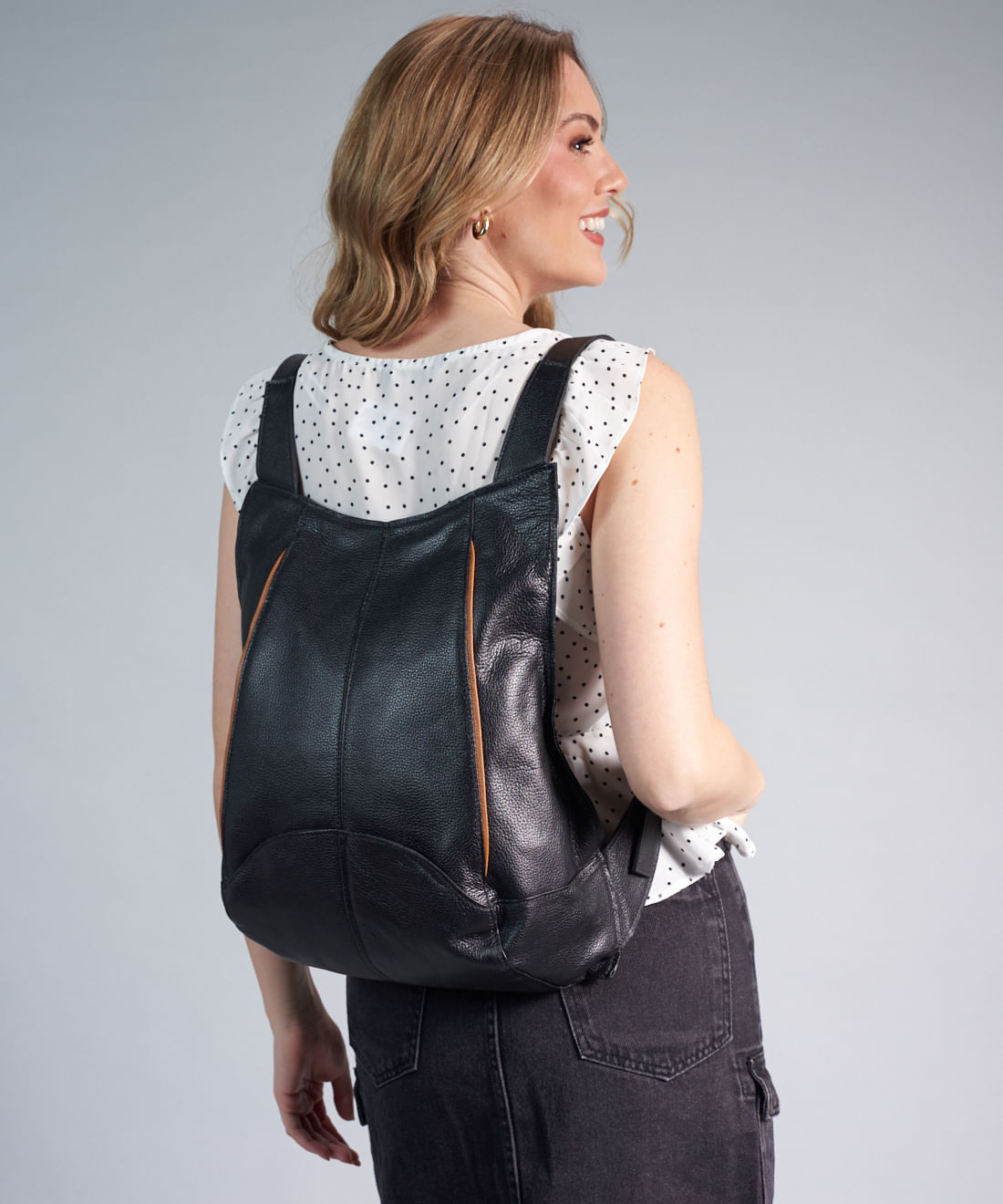 Mochila Viva - Preto/Caramelo - Imagem 5