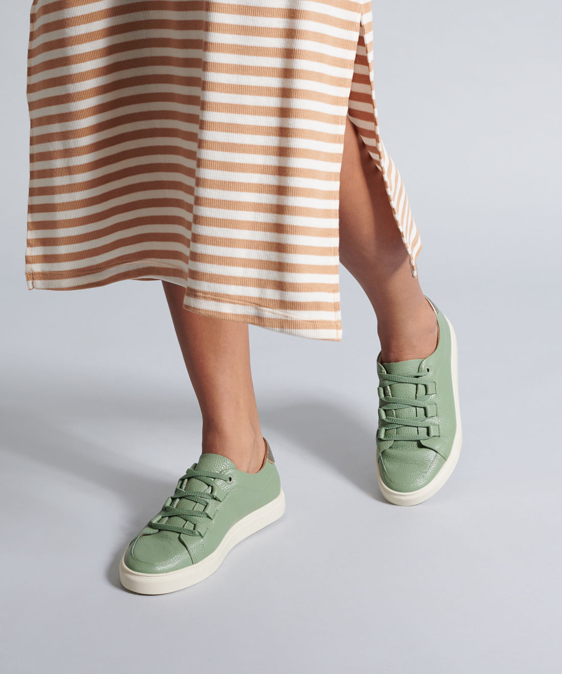 Tenis Couro Olivia - Pistache - Imagem 20