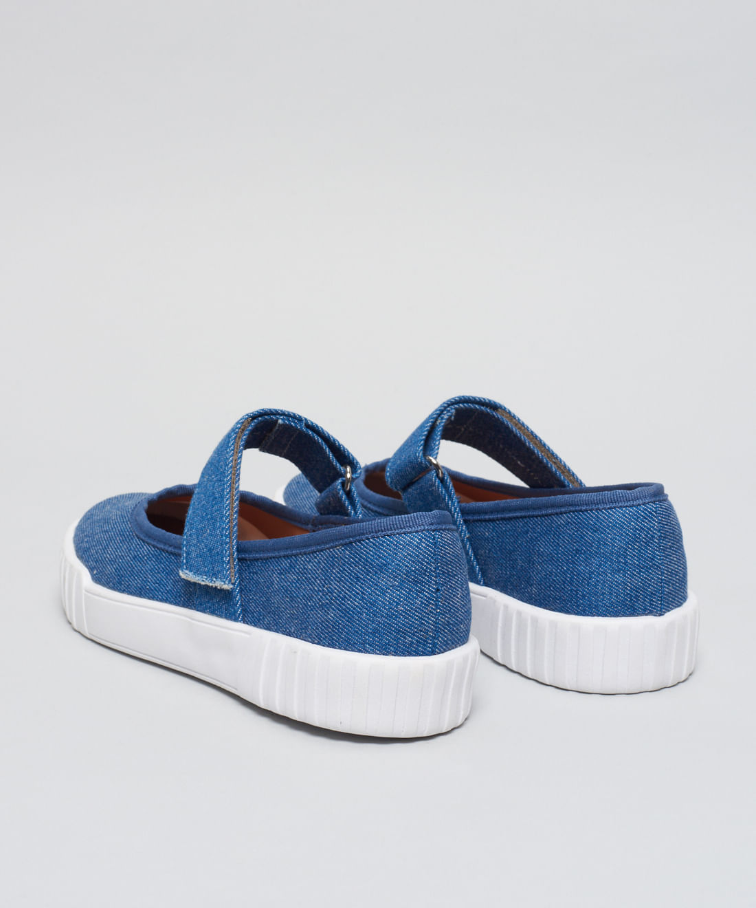 Sapatilha Lona Tira Velcro - Jeans - Imagem 13