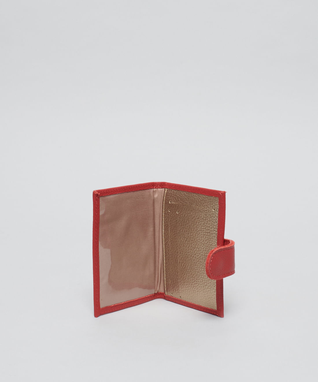 Porta Cartao Lingueta - Vermelho/Prata Velho - Imagem 3