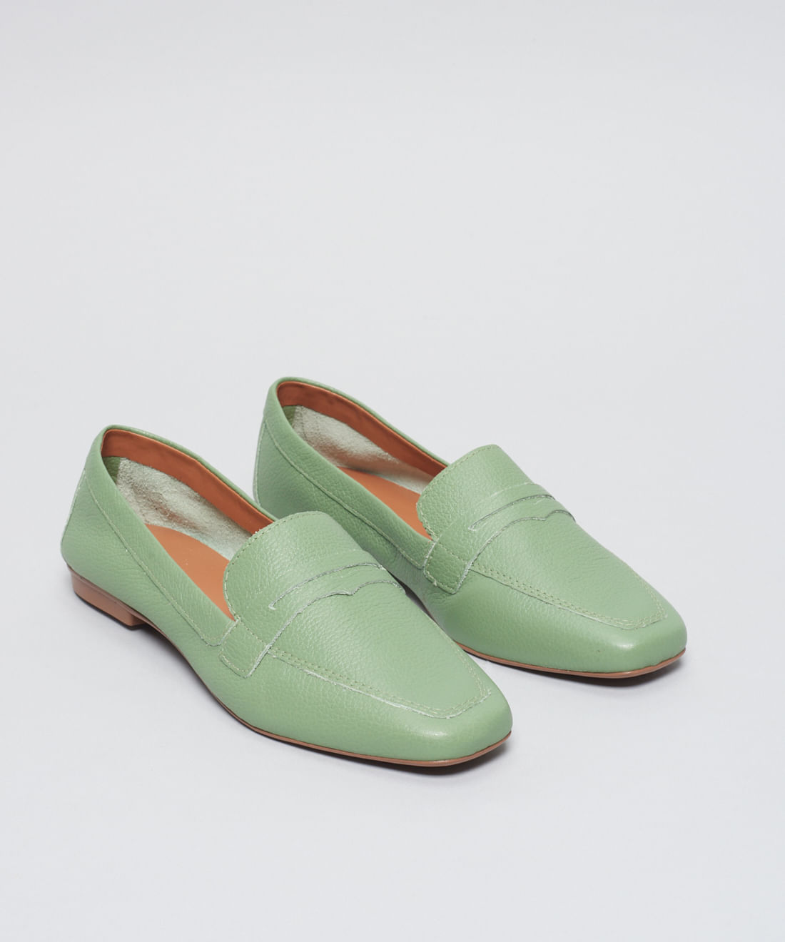 Mocassim Couro Gravata - Pistache - Imagem 7