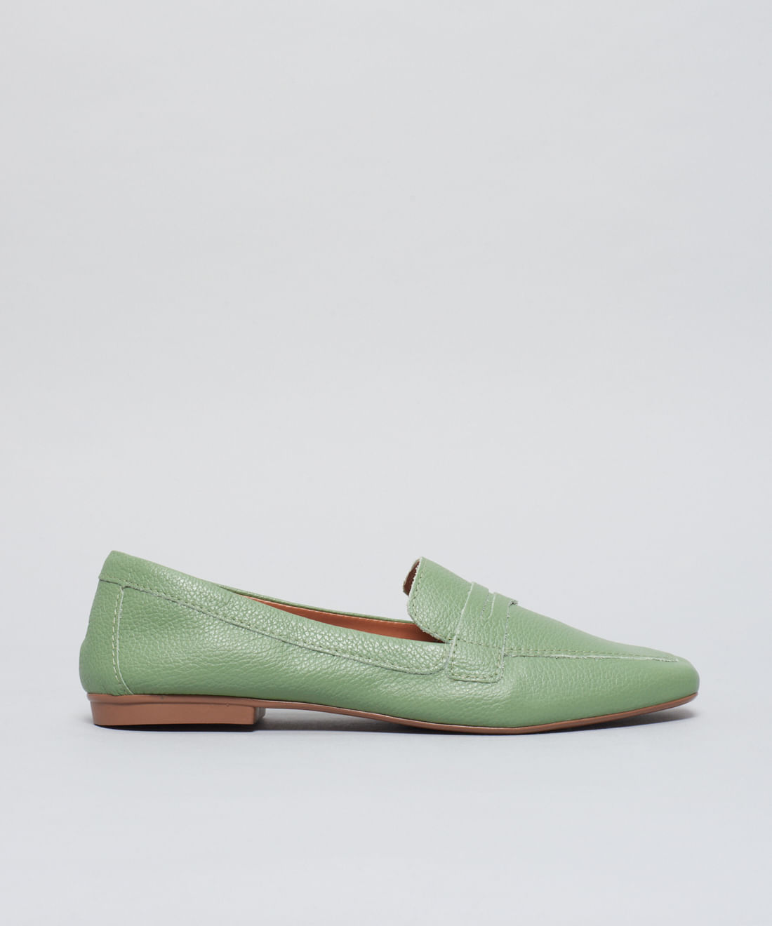 Mocassim Couro Gravata - Pistache - Imagem 11