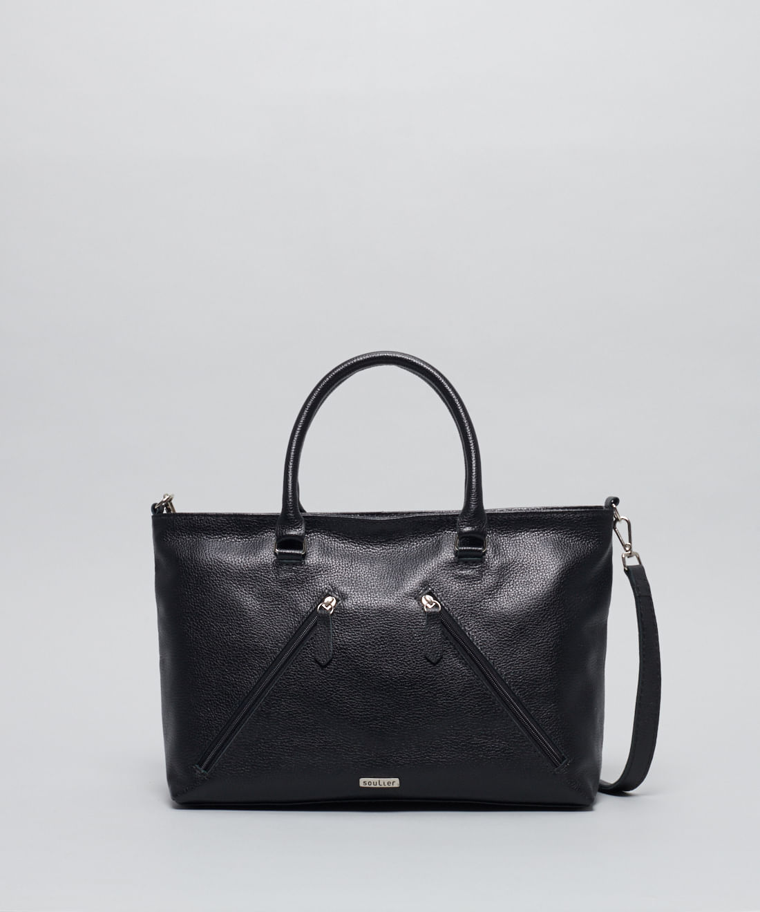 Bolsa g Couro Giovanna - Preto