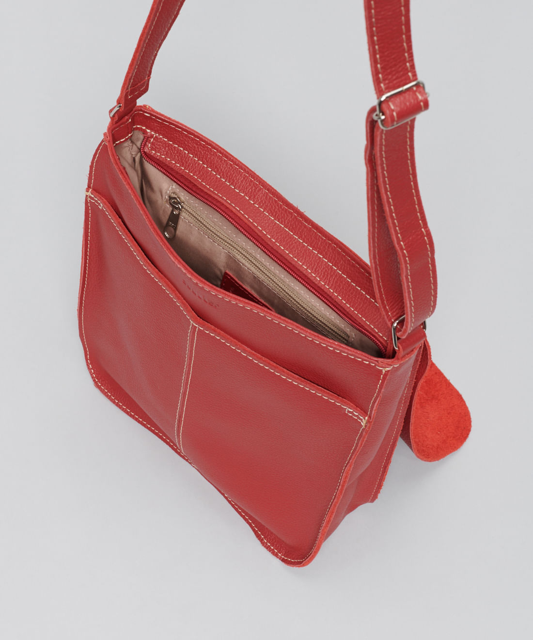 Bolsa m Couro Luciana - Vermelho - Imagem 3