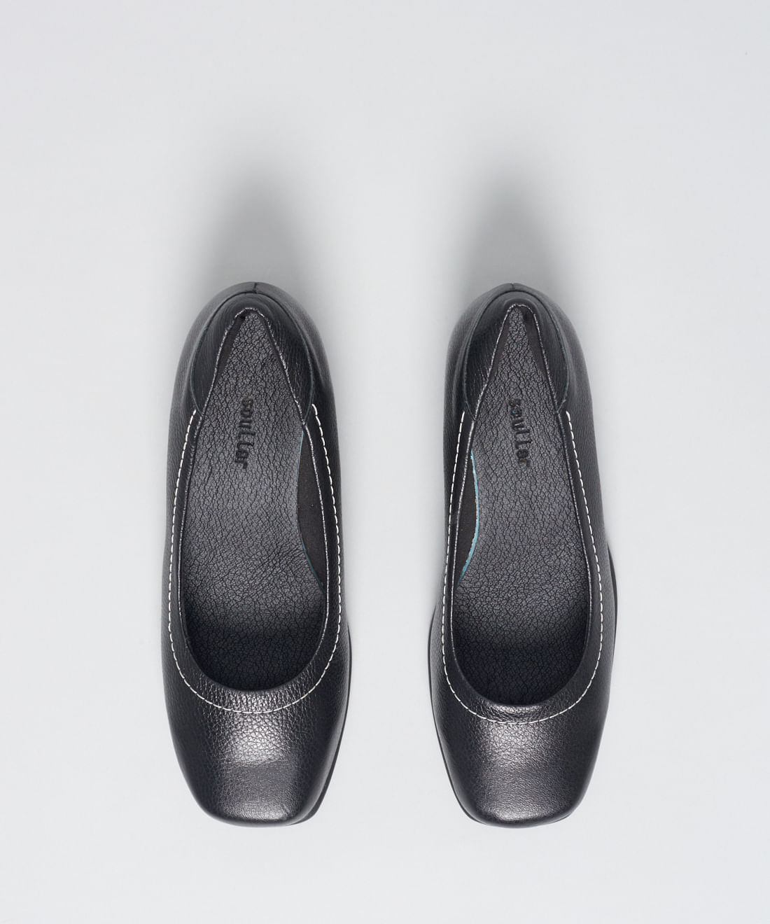Scarpin Couro Pesponto - Preto - Imagem 4