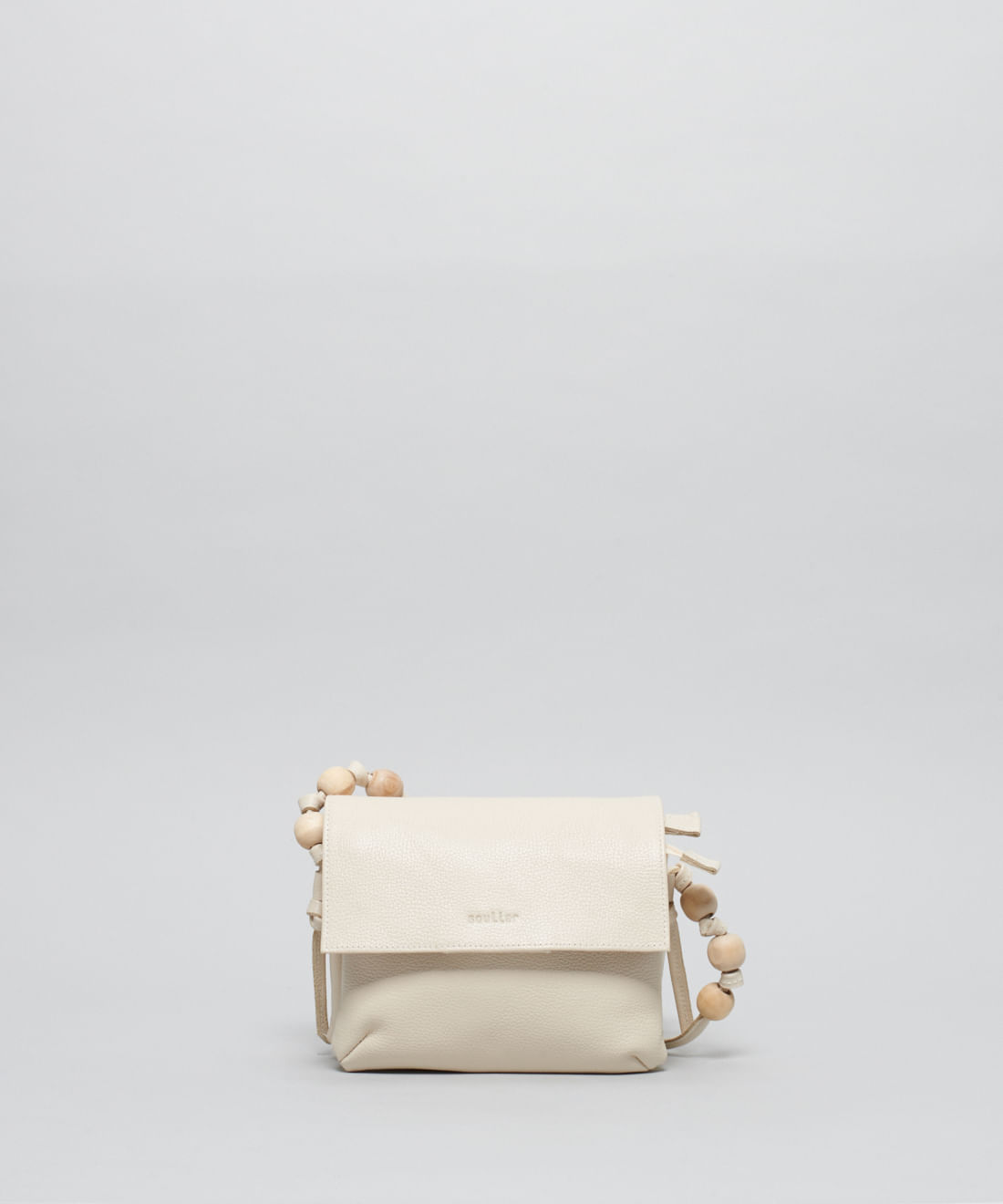 Bolsa p Couro Esferas - Offwhite