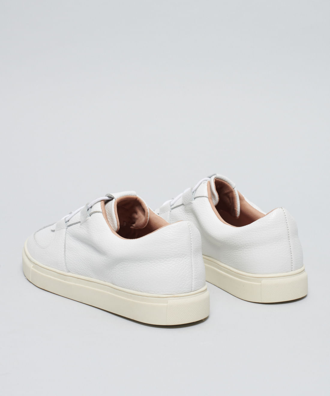 Tenis Couro Passante Elastico - Branco - Imagem 3