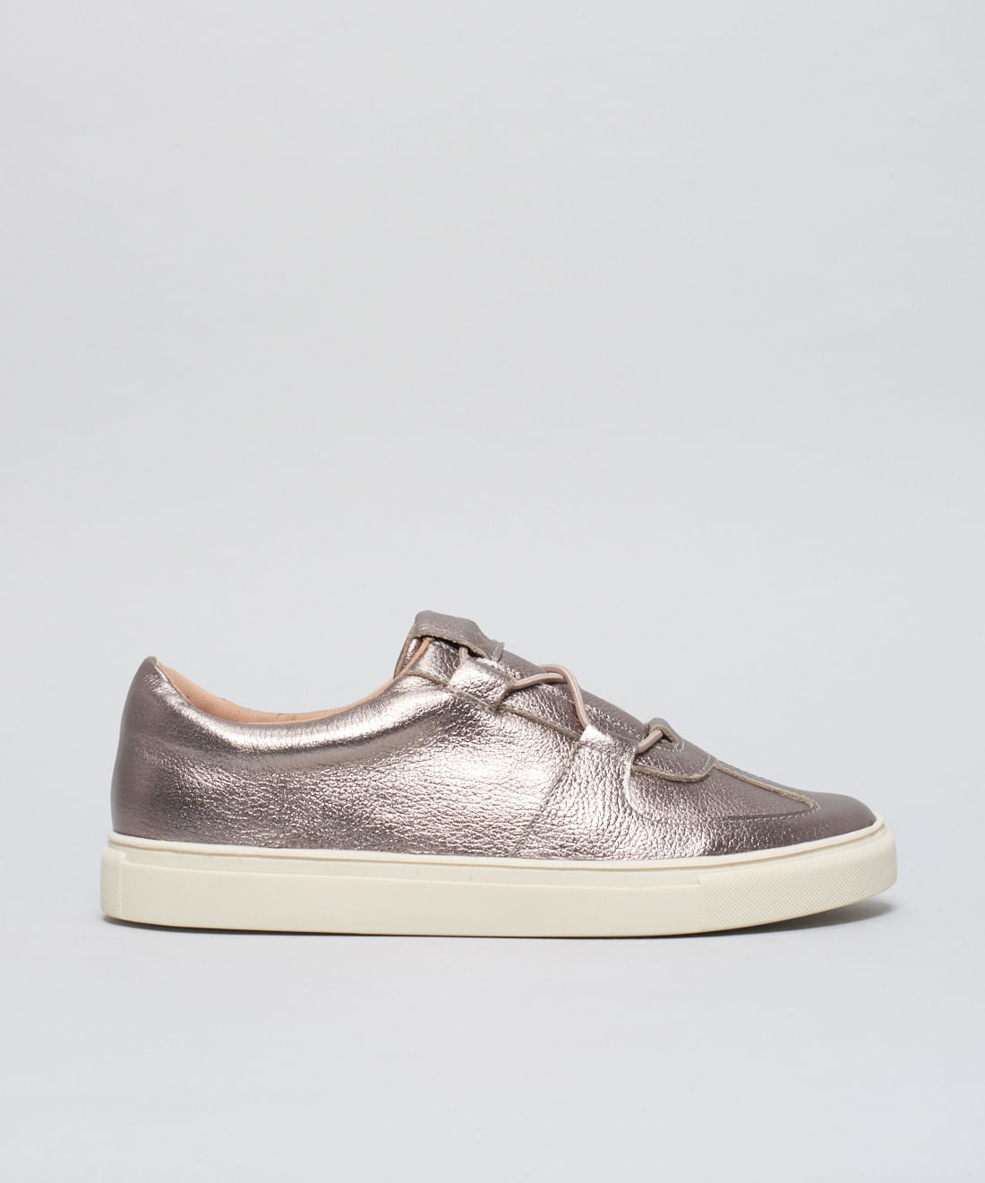 Tenis Couro Passante Elastico - Onix - Imagem 6