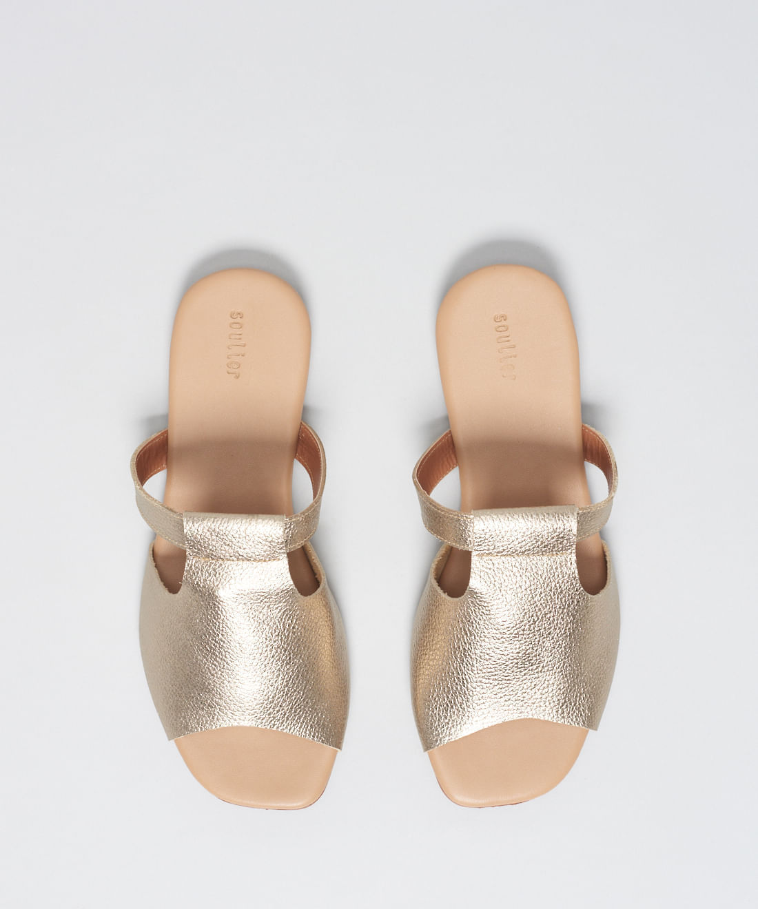 Rasteira Basica Couro Priscila - Prata Velho - Imagem 9