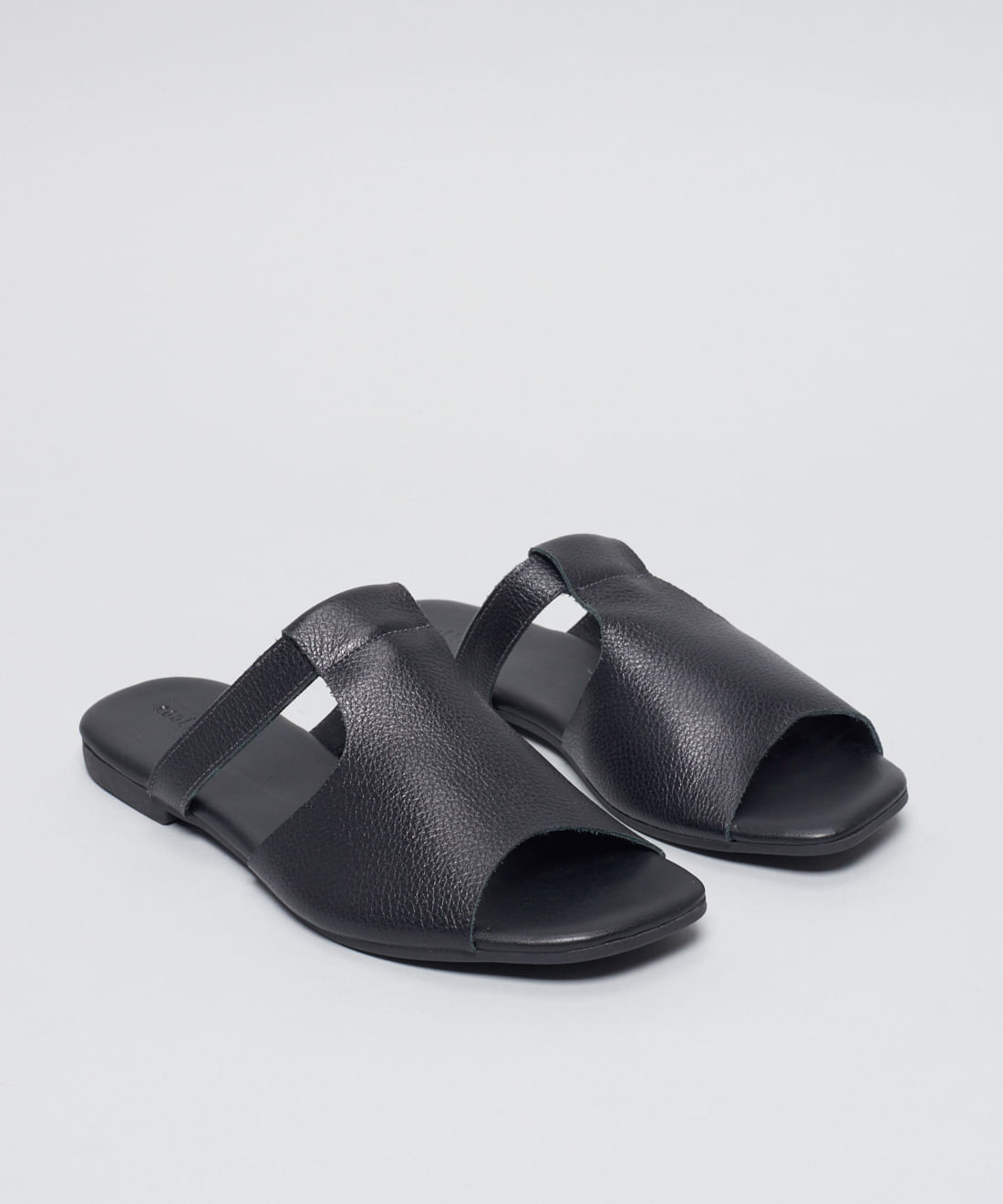 Rasteira Basica Couro Priscila - Preto - Imagem 7