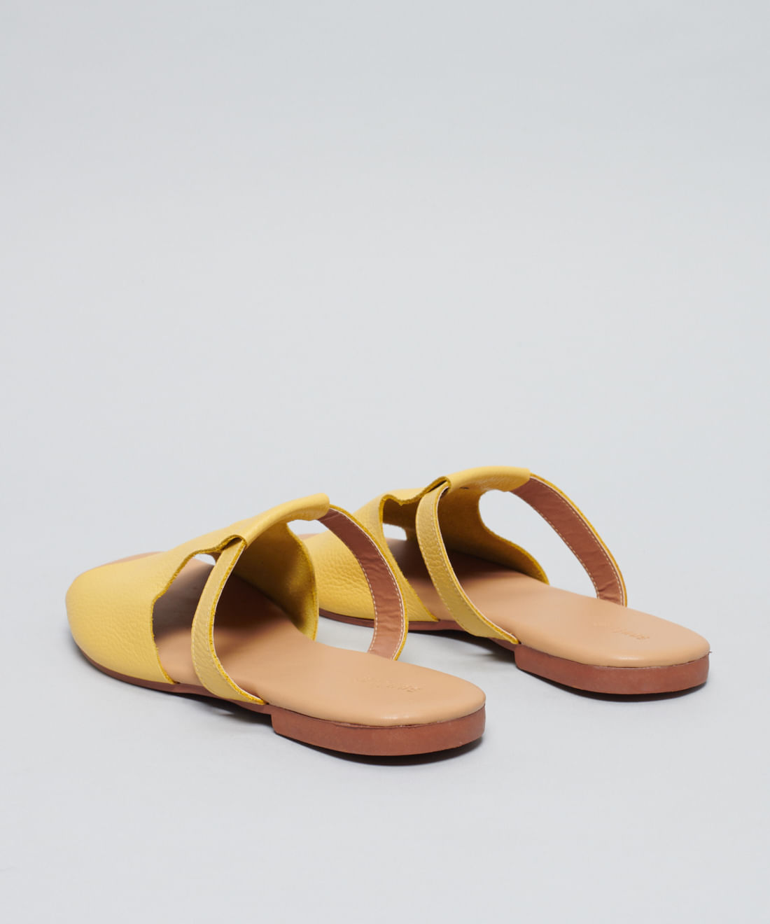 Rasteira Basica Couro Priscila - Camomila - Imagem 8