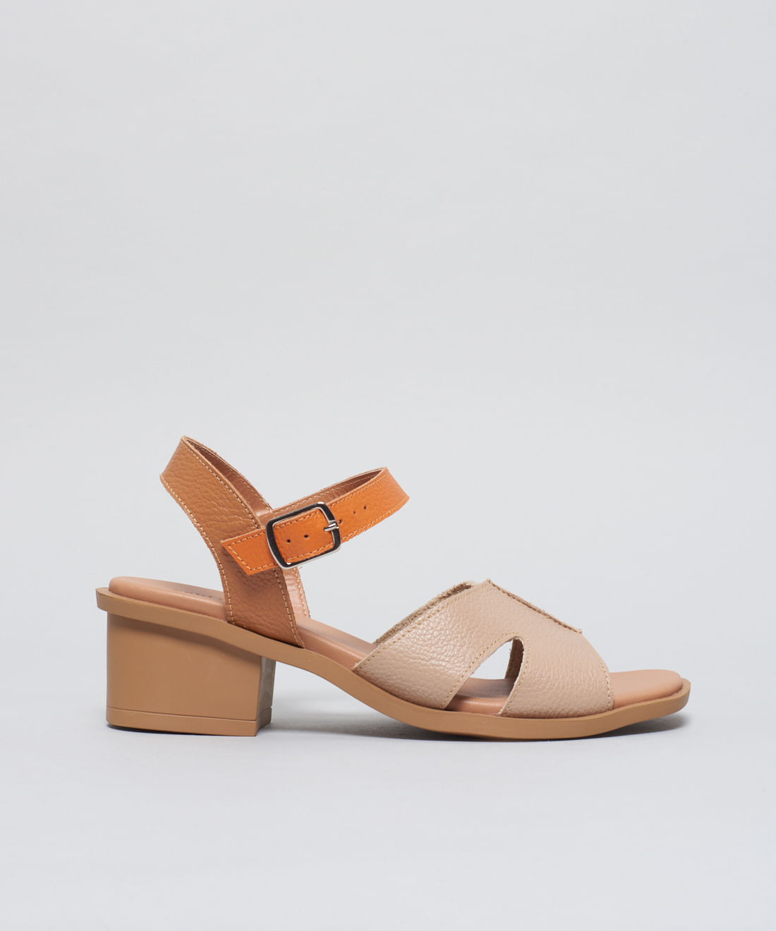 Sandalia Media Couro Amanda - Colors