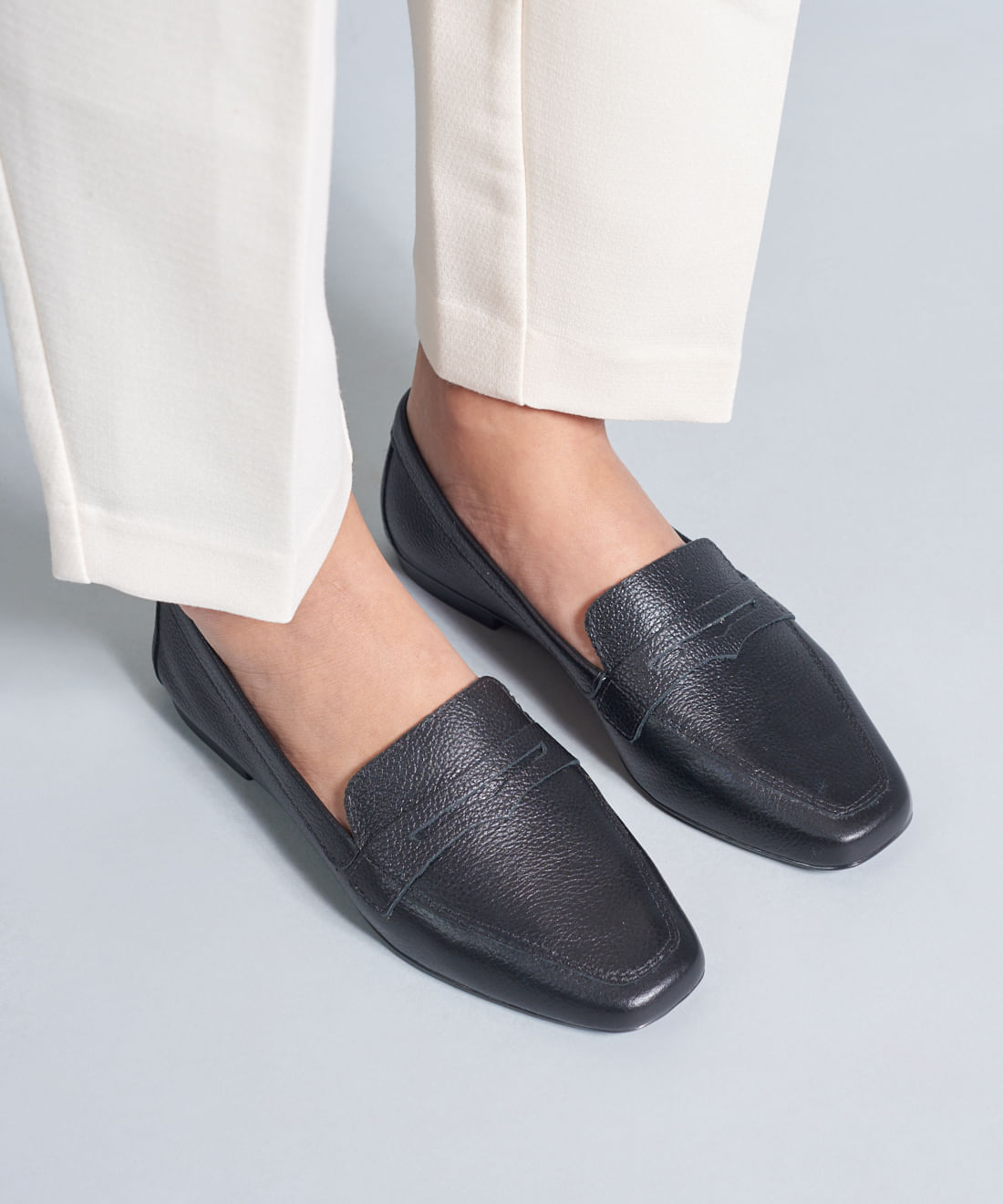 Mocassim Couro Gravata - Preto - Imagem 10