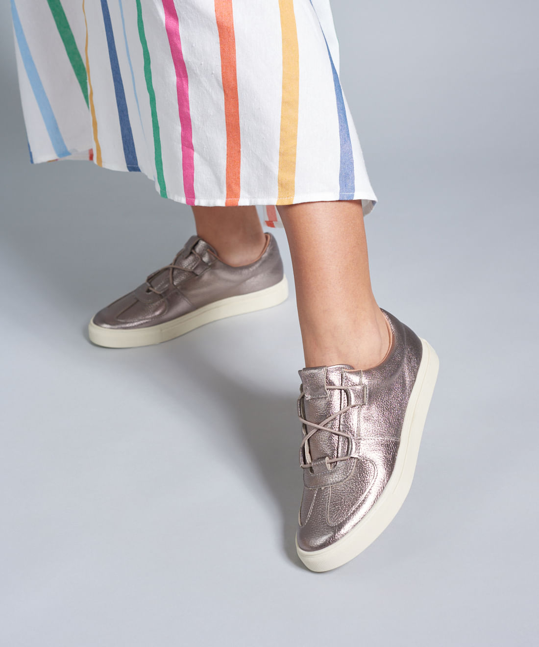 Tenis Couro Passante Elastico - Onix - Imagem 40