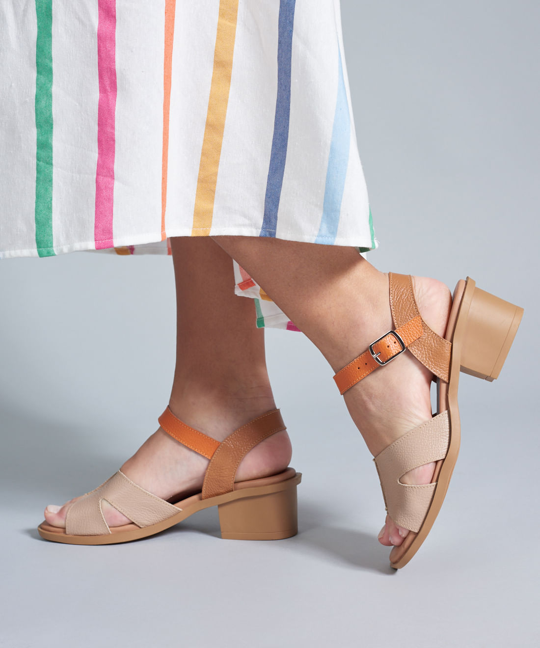 Sandalia Media Couro Amanda - Colors - Imagem 10