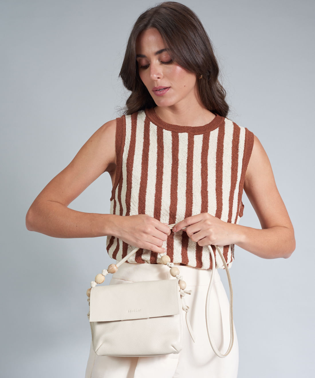 Bolsa p Couro Esferas - Offwhite - Imagem 5