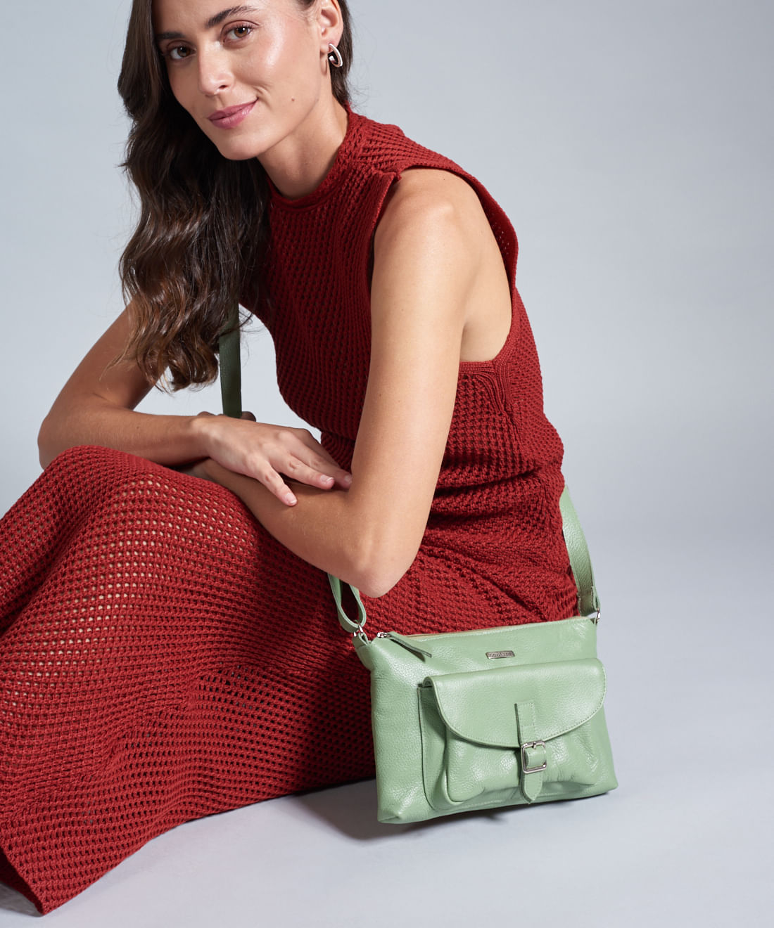 Bolsa m Couro Jordana - Pistache - Imagem 4